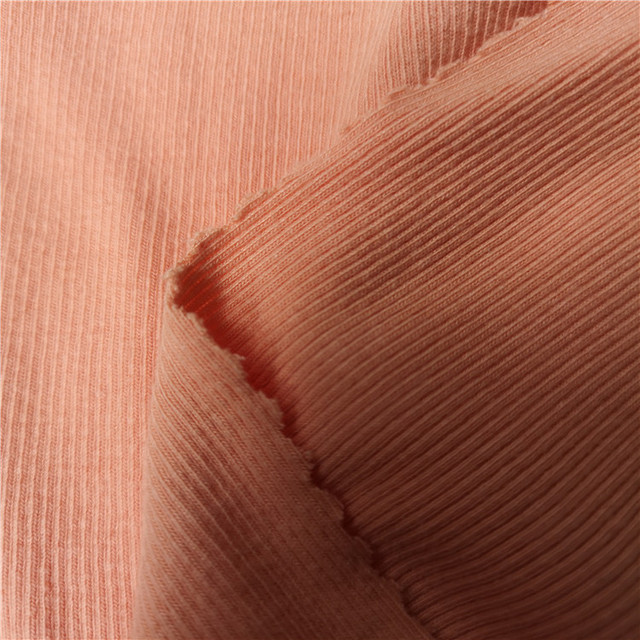 Custom Rib Fabric  3*3 3*4  4*4 Rib Organic Cotton Spandex Ribbing Knitted 2x2 Rib Fabric
