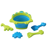Ensemble de jouets de plage pliables en plastique, arrosoir de dessin animé, seau à sable, moules à sable animaux pour enfants de 2 à 7 ans, unisexe, pour tout-petits, extérieur