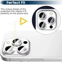 Lot de 10 protections d'objectif photo en strass scintillants pour iPhone 17/16/15 Pro Max, coque de protection d'objectif photo en métal