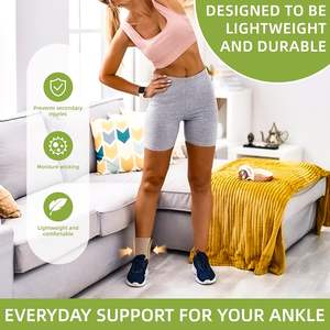 Supporto per Caviglia a Compressione Media in Tessuto Elastico Traspirante, Leggero, con Tallone Aperto - Product Image 4
