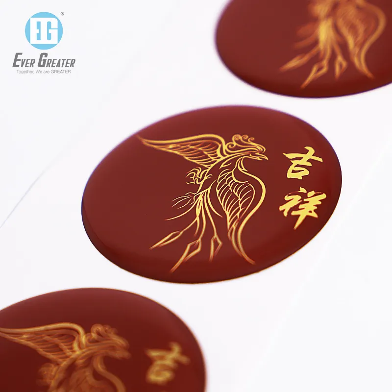 Promotional Custom Brand Logo Print Clear Dome Sticker Adhesive 3D Waterproof Transparent Epoxy Resin Stickers