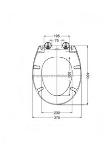 Cubierta de asiento de inodoro <span class=keywords><strong>familiar</strong></span> material plástico un botón superior fijación forma redonda 3 piezas <span class=keywords><strong>tapa</strong></span> de <span class=keywords><strong>WC</strong></span> - Product Image 6