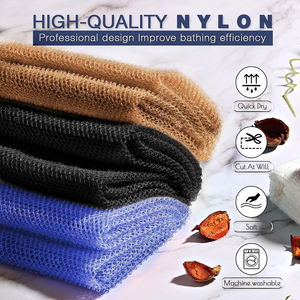 Tùy Chỉnh 3 Miếng <span class=keywords><strong>Net</strong></span> Dài Phi Tắm Scrubber Tắm Bọt Biển Châu Phi Tắm Tẩy Tế Bào Chết <span class=keywords><strong>Net</strong></span> Với Nylon - Product Image 2