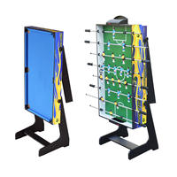 Table de billard multifonctionnelle pliable 5-en-1 NJ pour enfants, table de football, tennis de table, bowling, foxball