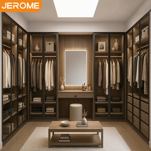 Prix Usine Personnalisé Design Moderne Chambre Meubles Penderie Dressing <span class=keywords><strong>en</strong></span> <span class=keywords><strong>Bois</strong></span> avec Coiffeuse - Product Image 2