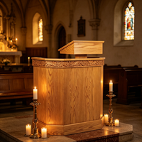 Pupitre d'église moderne en bois pour église, école, utilisation en extérieur - Mobilier durable pour cérémonies religieuses