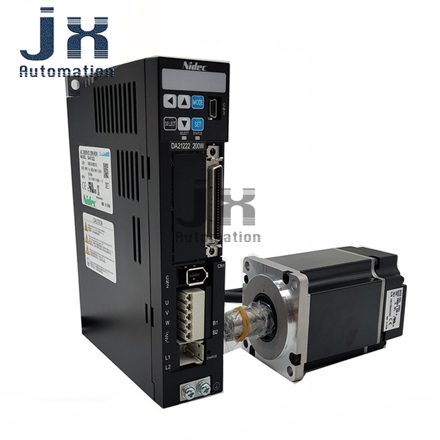 200W High-Precision Three-Phase Micro Servo Motor MZ201N2LN07+DA21222 Driver Kit 220V 3000RPM 0.64Nm for Industrial Automation