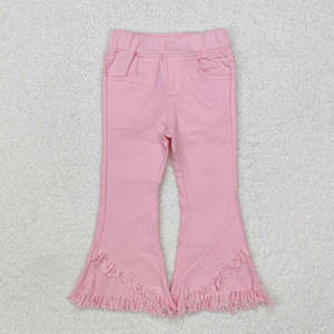 Boutique de Ropa Infantil RTS, Pantalones de Campana con Varios Estampados para Bebés Niñas, Jeans Infantiles al por Mayor - Product Image 5