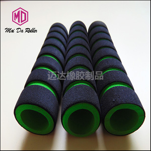 Rouleau en mousse Mai Da Roller 30cm en caoutchouc nitrile souple rayé vert et orange pour la thérapie par massage - Product Image 5