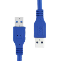 Câble de montage sur panneau double USB 3.0 Type A femelle vers 2xUSB 3.0 A mâle, câble d'extension haute vitesse