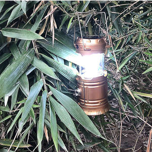 Lámpara de mano LED plegable para exteriores, farol recargable para acampar con energía Solar - Product Image 6