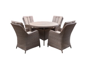 Modern Outdoor Dining <strong>Table</strong> with Durable Aluminum Frame and <strong>Stable</strong> Rattan for Leisure and Entertainment at Home - Product Image 6