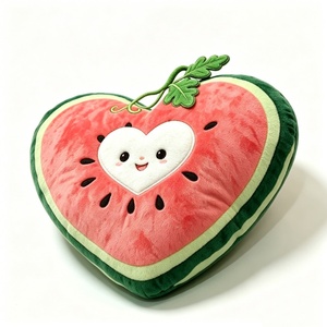 Almohada de Peluche Personalizada con Forma de Corazón de Sandía, Peluche de Fruta en Forma de Corazón, Unisex, de 0 a 24 Meses, para Halloween - Product Image 3