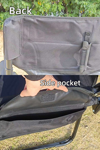 New <b>Space</b>-<b>saving</b> OEM Metal Camping Leisure Chair Outdoor Folding Director Chair With Side <b>Table</b> - Product Image 5