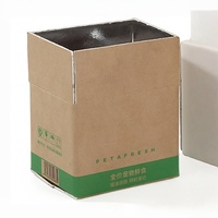 Boîte d'expédition isotherme haut de gamme en carton, étanche, avec doublure en feuille d'aluminium et gaufrage, pour la chaîne du froid et les aliments surgelés en vrac