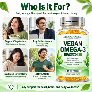 Cápsulas Blandas de Aceite de Algas Omega-3 Veganas Personalizables con DHA y EPA para el Apoyo de la Salud del Cerebro y el Corazón, 60 Unidades - Product Image 4
