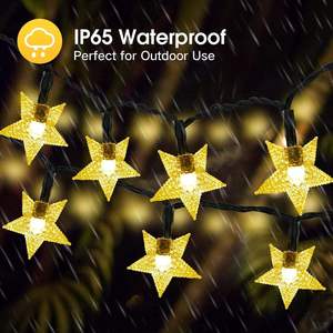 Ngoài trời năng lượng mặt trời Vườn LED giáng sinh Sao Đêm chuỗi ánh sáng với ấm trắng IP44 trang trí không thấm nước - Product Image 4