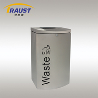Traust 50L aéroport intérieur en acier inoxydable poubelle poubelle poubelle usine fournisseur fabricant poubelle