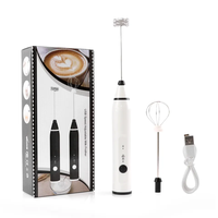Fouet électrique personnalisé, Rechargeable par USB, portatif, vente en gros, mousseur à lait