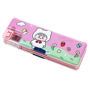 Yerleşik kalemtıraş ve sevimli karikatür tasarımı ile çok fonksiyonlu PVC kalem kutusu, okul malzemeleri için Ideal - Product Image 5