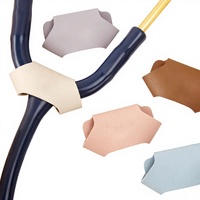 Étui en cuir couleur unie pour stéthoscope avec étiquette d'identification – Accessoires pour instruments d'examen médical en stock