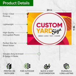 لافتة حديقة مخصصة على شكل حرف H مزدوجة الجوانب مقاس 18×24 بوصة، زينة للحدائق ولافتات للأعمال التجارية - Product Image 6