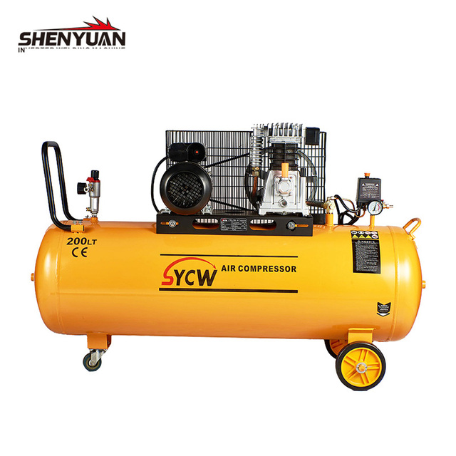 New 200 Liter Iron tank 220v air Compressor 5.5HP High Horsepower Industrial Belt Drive Motor air Compressors