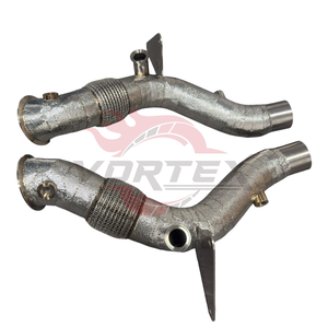 Collecteur d'échappement haute performance en acier inoxydable poli miroir Vortex pour Ferrari F8 Tributo F8 Spider 3.9T V8 2020-2026 - Product Image 4