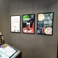 Restaurant Menu Commande Boîte à Lumière Éclairage Suspendu Bar Lait Thé Boutique Affiche Affichage LED Publicité Aluminium Lightboxes
