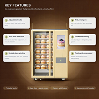 Distributeur automatique réfrigéré Yunyin Lift pour cupcakes, desserts de boulangerie à température constante, armoire de vente au détail en libre-service, 60 compartiments, 4G