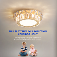 Lustre en cristal de luxe pour plafond - Design moderne et simple, couleur chrome, électrique, facile à utiliser, pour la maison