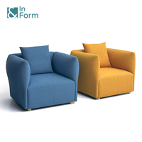Sofa Kantor Modular Gaya Nordik Modern dengan Desain Sandaran Busa Bentuk Tetesan Air untuk Area Tunggu Umum