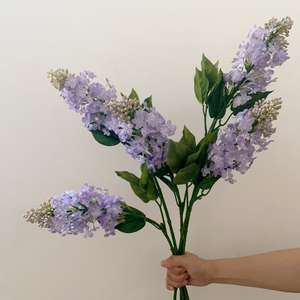 Flor Artificial <span class=keywords><strong>de</strong></span> Lila <span class=keywords><strong>de</strong></span> Tallo Único, Material <span class=keywords><strong>de</strong></span> Decoración Suave, Venta al por Mayor, Decoración para Bodas, Hoteles y Hogares, <span class=keywords><strong>Planta</strong></span> Simulada - Product Image 1