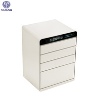 Coffre-fort pour objets de valeur avec empreinte digitale, mot de passe, clé, alarme Wi-Fi et organiseur de bijoux en cuir