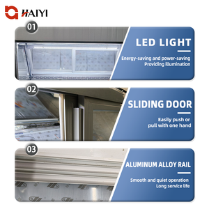 Vitrine réfrigérée pour supermarché, avec porte en verre transparent, pour la présentation de glaces, de gâteaux et de pâtisseries - Product Image 4