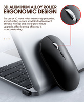 Souris sans fil silencieuse USB promotionnelle à bas prix, portable, en plastique, avec impression de logo personnalisé, multi-appareils, pour usage bureautique, commande en gros