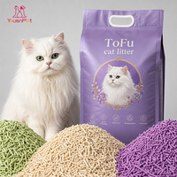 Litière pour chat à base de tofu végétal de qualité supérieure 4 kg, agglomération rapide, sans poussière, contrôle efficace des odeurs, litière écologique à base de marc de pois