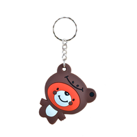 Etiqueta RFID NFC Mini Personalizada de PVC+Epoxi con Personajes de Dibujos Animados para Niños, Escanea para SOS, Resistente al Agua y a la Intemperie, 13.56MHz, Llavero