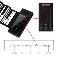 Piano électronique flexible à 88 touches, portable, rechargeable, USB Type C, clavier en silicone enroulable pour les voyages