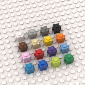 47905 Mattoncino Modificato 1x1 con Perni su 2 Lati Opposti, Elemento Connettore Affidabile per Modelli MOC e Strutture Creative - Product Image 1