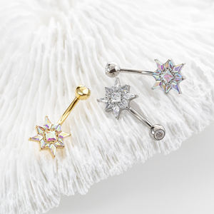 Титановые украшения ASTM F136, 16G, с фианитами, для пирсинга: лабрет, для губ, с внутренней резьбой, для пирсинга пупка, уха, хряща, трагуса, хеликса, для женщин - Product Image 5