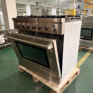 36 Pulgadas 5.5 Cu. Estufa de Gas Independiente con 6 Quemadores, Horno de Convección, Puerta de Vidrio de Triple Capa, Parrillas de Hierro Fundido, Auto-Ignición - Product Image 3