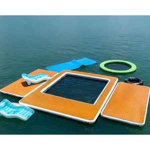 Piscines flottantes gonflables pour yachts, plateformes flottantes modulaires pour <span class=keywords><strong>loisirs</strong></span> marins, piscine et espace de détente avec toboggan - Product Image 2