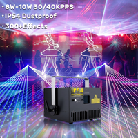 Système de spectacle laser RGB 3D d'animation pour scène, DJ, fête, mariage, 10w 12w 30Kpps DMX ILDA