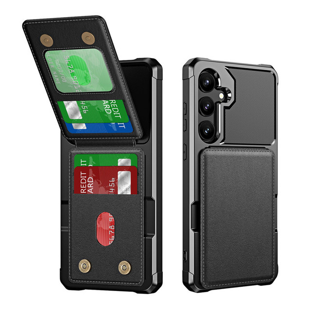For Samsung Galaxy A05S Flip-Over Card Holder TPU+PU Material Drop-Resistant Wallet Phone Case