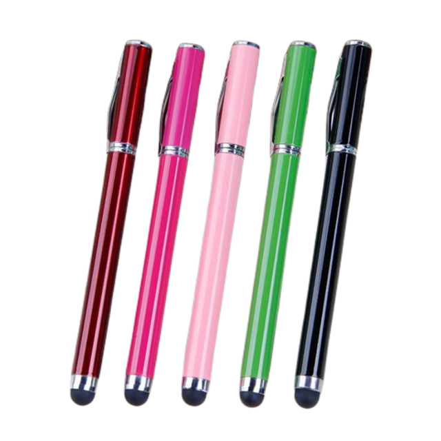 Aluminum Universal 2 in 1 Touch Screen Capacitive Stylus Pen With Ball Point Pen 9.0 Celebration Gift for ipad iphone samsung