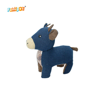 Famipet Fabricant, Vente en gros personnalisée, Nouveau design animaux en denim, Jouet en peluche doux et froissé pour animaux de compagnie, Ensemble de jouets couineurs pour chiens