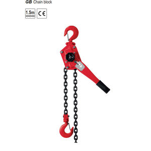 Polipasto de Cadena Eertuo de 1.5m, Herramienta de Elevación Manual con Gancho de Acero Rojo para Uso en Taller - Product Image 1