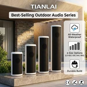 ลำโพงคอลัมน์กันน้ำสำหรับภายนอก Tianlai 20W 110V 4 นิ้ว พร้อมทวีตเตอร์ สีขาวขุ่น ระบบเสียง PA สำหรับสวน ยิม โรงงานขายส่ง - Product Image 1