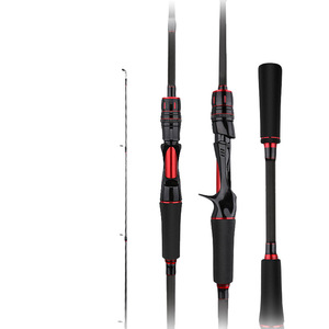 High Quality Carbon <strong>ML</strong> Tonal Black Red Spinning Casting 2 Sections Sea Fishing Rod - Product Image 1